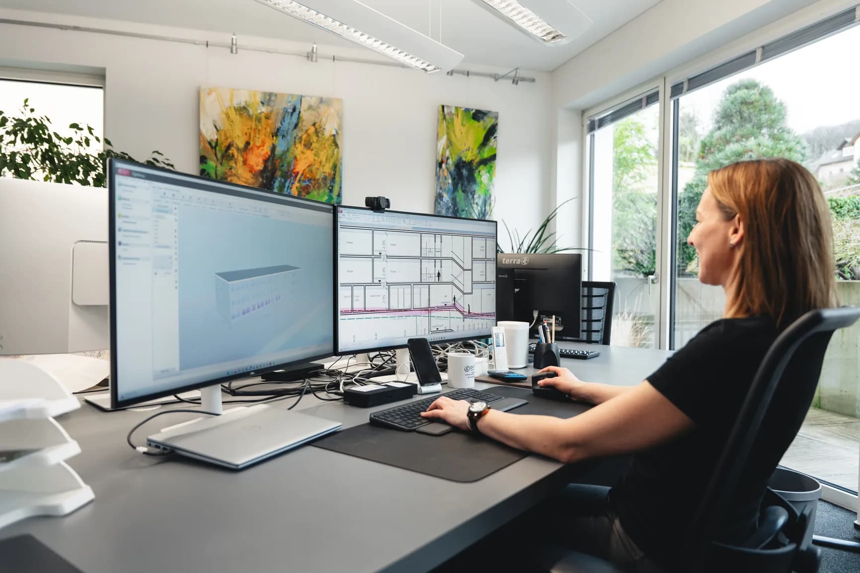 TGA-Planung mit CAD-Software am Arbeitsplatz